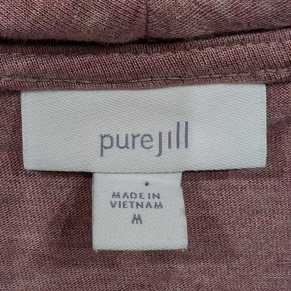 Pure Jill / J. Jill Blouse Mock Neck Mauve Size Medium - Picture 6 of 12